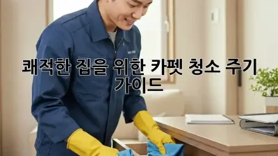 쾌적한 집을 위한 카펫 청소 주기 가이드